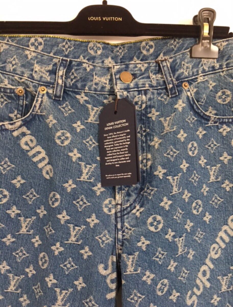 LOUIS VUITTON SUPREME JACQUARD DENIM TRUCKER JACKET MONOGRAM