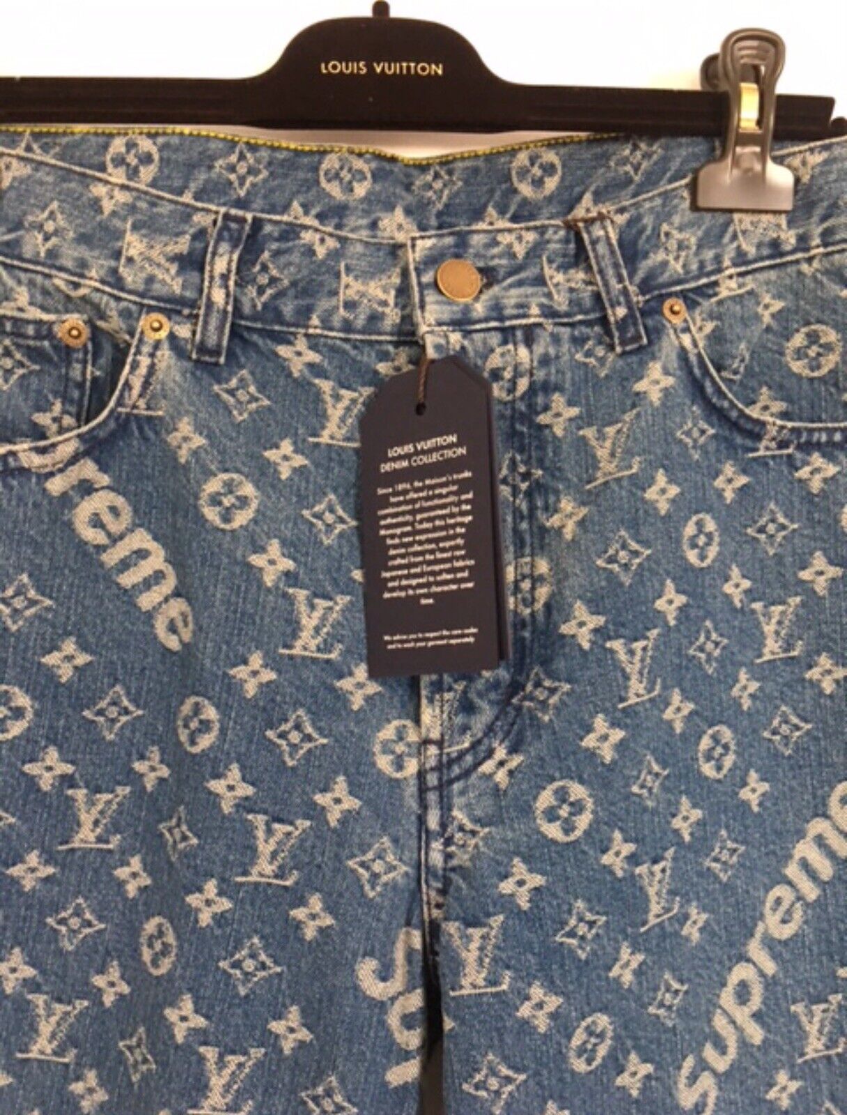 Louis Vuitton Supreme Monogram Denim Jeans