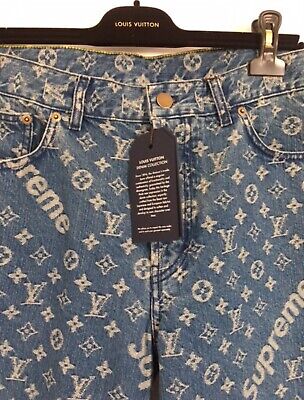 Supreme x Louis Vuitton Jacquard Denim 5-Pocket Monogram Supreme x Louis Vuitton Jacquard Denim 5-Pocket Monogram