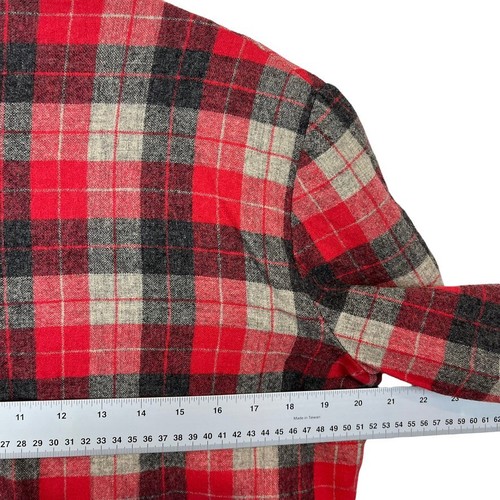 Plaid Short Jacket Handmade Womens Preppy Perfection Red Tan Black SZ Medium M - Picture 7 of 12