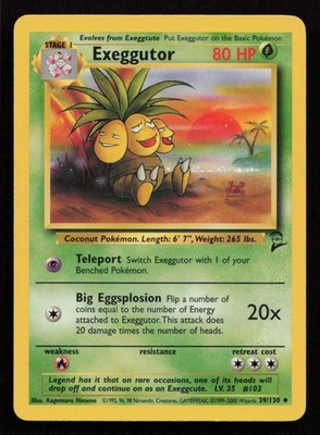 Exeggutor Uncommon Base Set 2 039/130 NM (2F)