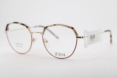 NEW ZEN 211063 C04 CAROL GOLD RED HAVANA GUNMETAL AUTHENTIC EYEGLASSES 52-19