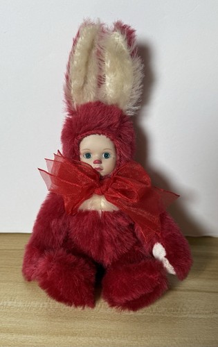 MARIE OSMOND CRAN-BUNNY BIT-O-BUNNY SERIES CRANBERRY COLORED MOHAIR DOLL