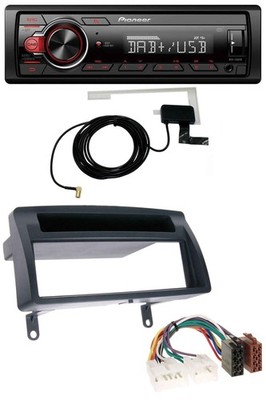 Pioneer 1DIN MP3 DAB USB AUX Autoradio für Toyota Corolla E12 2003-2008 dunkelgr