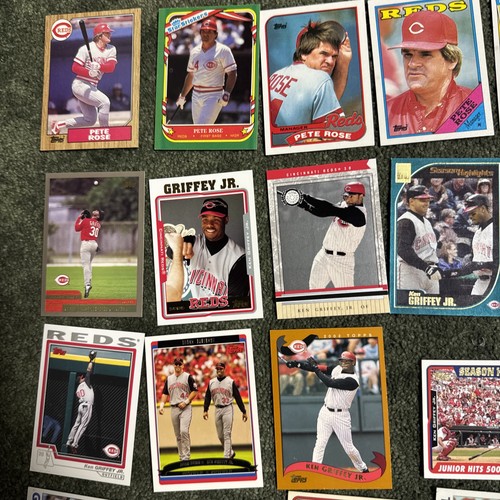 Cincinnati Reds Card Lot (330) Rose Griffey Jr Davis Franco Diaz Deion Browning - Picture 2 of 24