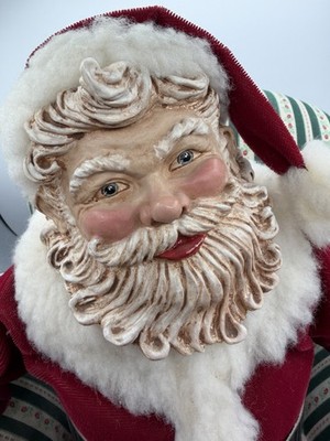 Vtg Lynn West Santa in Chair Large 1991 Signed 35/950 Amaranth Christmas 18 