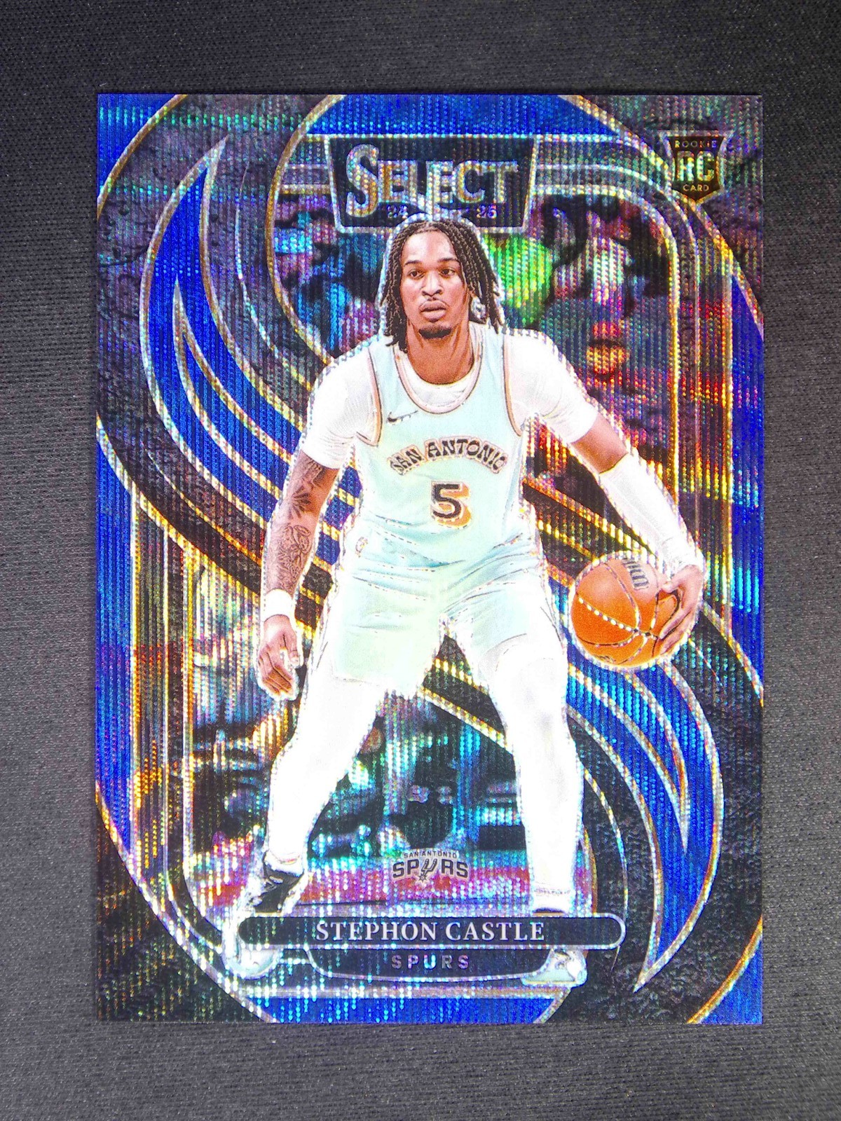 2024-25 Panini Select Stephon Castle #175 Premier RC Rookie Blue Wave /75
