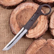 8'' 1095 High Carbon Steel Knife Blank Blade DIY Bushcraft Hunting Knife Making