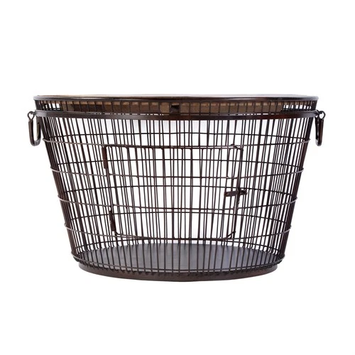 Butler Specialty Company Fulton 28 in. W Round Iron and Wood Coffee Table-Brown - Picture 2 of 5