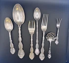 Strasbourg Gorham Sterling Silver Flatware No Mono w/10" Plate 1381.8g