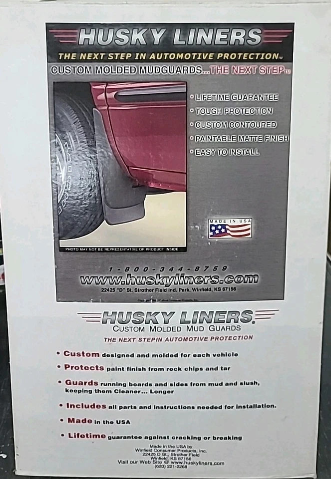Guardabarros moldeados personalizados Husky Liners 2007 Ford Expedition delanteros 56631 nuevo en caja Foto 2 de 3