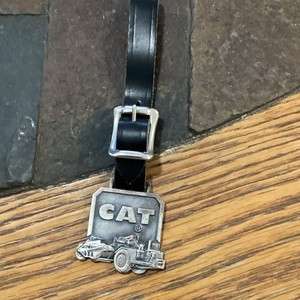 Vintage CAT Caterpillar Construction Equipment Leather Watch Fob Foley Machinery