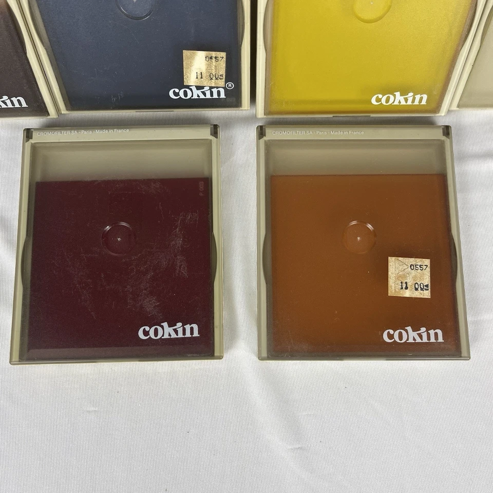 6 COKIN P Series Lens Filters Orange Yellow Red Blue Diffuser & Gradual w Cases - Image 2 of 4