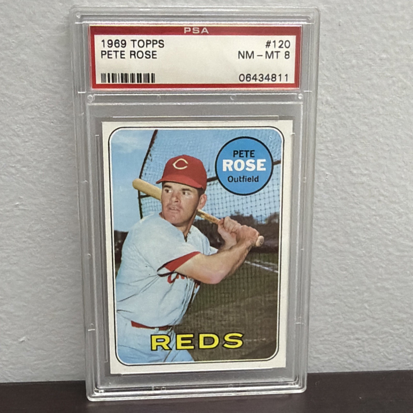 1969 Topps Pete Rose #120 PSA 8 Cincinnati Reds Baseball Card
