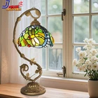 Dimming Dragonfly Tiffany Stained Glass Lamp for Home & Office Decor