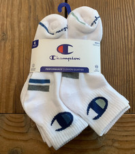 Champion Mens Performance Cushion Quarter Socks 6 Pair Athleticwear Size 6-12