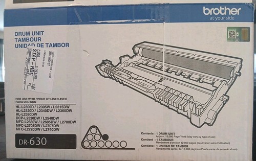 Genuine Brother DR-630 Drum Unit 12K Page Yield Open Packaging [READ DETAILS]