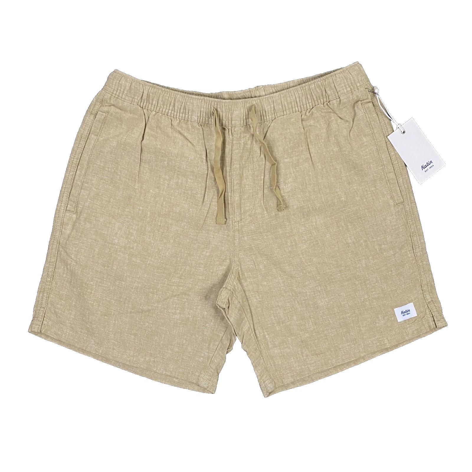 Katin Isaiah Local Short Mens Medium Cotton Linen Blend Drawstring Khaki Tan NWT
Opens in a new wind