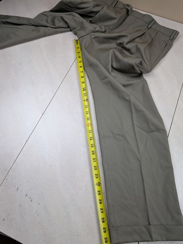 Pantalon Habillé Brooks Brothers Laine Beige – Taille 37x32 – Plissé, Regular – Occasion Parfait état