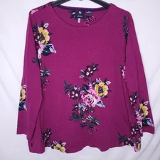 Joules Top 22 Floral Purple Swing Harbour Berry