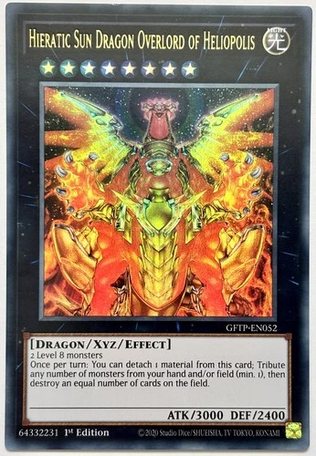 GFTP-EN052 Hieratic Sun Dragon Overlord of Heliopolis - Ultra Rare 1st Ed LP