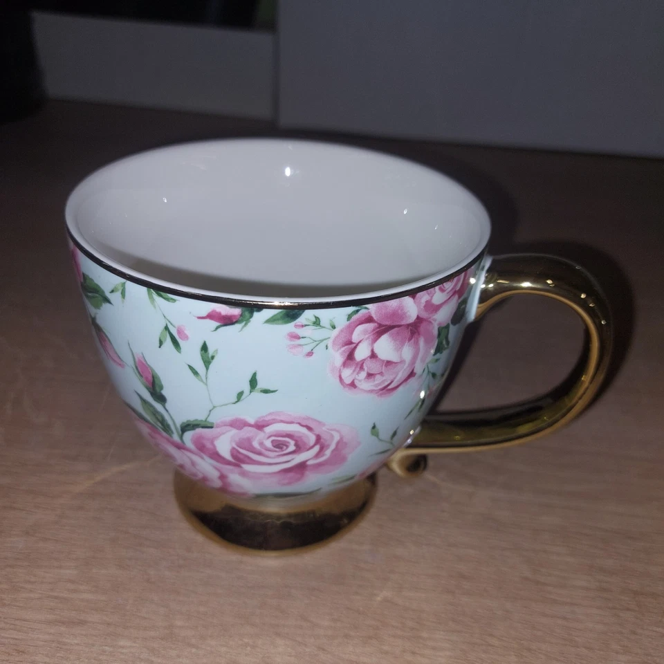 Bule de chá floral para um com xícara e pires embutidos - Gama correspondente disponível - Imagem 3 de 4