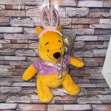 Disney Easter Bunny Ears Winnie the Pooh 14" Plush Stuffed Animal Toy Bow 2023