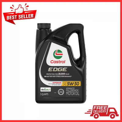 Castrol EDGE 5W-30 Advanced Full Synthetic Motor Oil, 5 Quarts