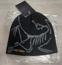 Arc  teryx Bird Head Toque Beanie Orca - Black Wool Hat For Winter Unisex - NWT