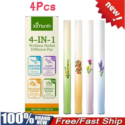 4X Natural Herbal Diffuser with Mullein Thyme Mint for Lung Health &Fresh Air~