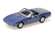 New MINICHAMPS 1/87 Maserati Ghibli Spider 1969 Blue Metallic Completed Mini