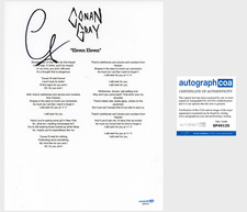 Conan Gray ‘Eleven Eleven’ Signed Lyric Sheet Pop Singer ACOA