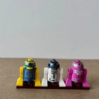 LEGO Trio of Star Wars Droid Minifigures - Astromech (yellow, white & pink)