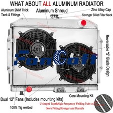 3 Row Aluminum Radiatorshroud Fan Fit Amc Javelin Amx Rambler V8 Gas 1963-1974