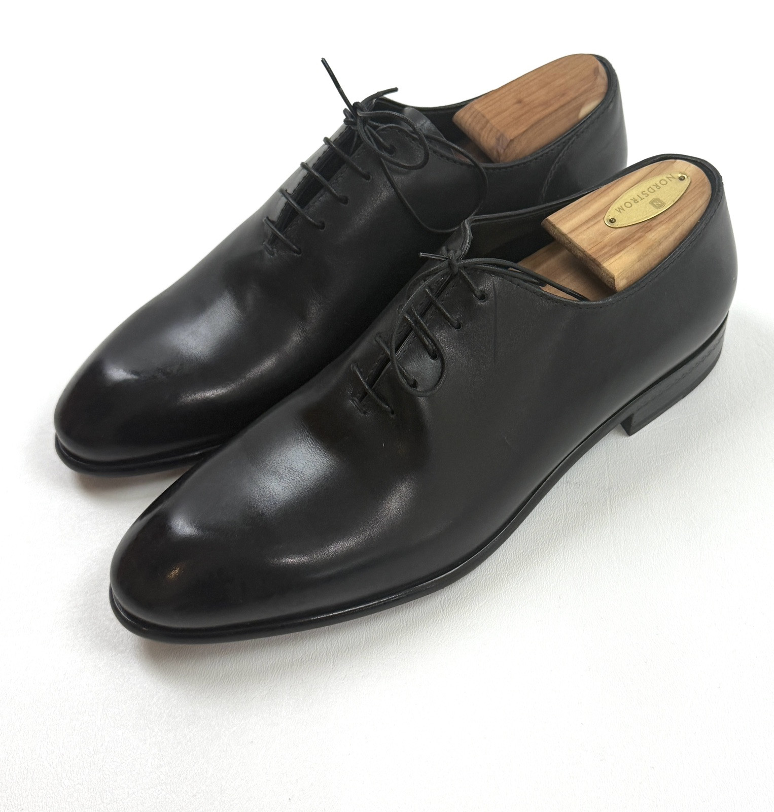 ZEGNA Hand-Buffed Leather Vienna Evening Wholecut Oxfords Size 9 RET $1450 #260 image 3