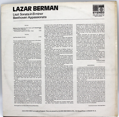 その他 LP LAZAR BERMAN PIANO SONATA Appassionata 25AC100 CBS/SONY /00260 LP LAZAR BERMAN Piano Sonata Appassi 25AC100 CBS/SONY JAPAN