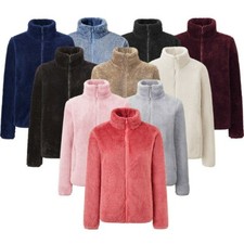 Donna Pile Pelliccia Giacca Invernale Termico Gilet Zip Giacca Giacca