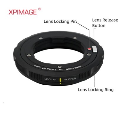 XPimage Double Locking Adapter for Leica M Mount Lens to Sony E A7RV A9II Camera