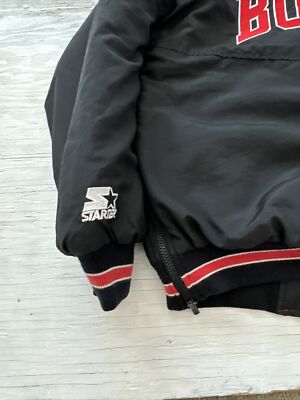 〔Vintage〕90s Starter× bulls 袖レザー　スタジャン Vintage Chicago Bulls NBA STARTER Leather Jacket | HLJ