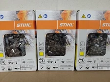 3-Pack 25" STIHL Chainsaw Chain 33 RS 84 3623 005 0084 33RS84 .050 3/8" OEM NEW