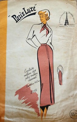 Patron De Couture Vintage Paris Luxe N°5190 - Robe En Toile Taille 44, Neuf Sous Scellé !