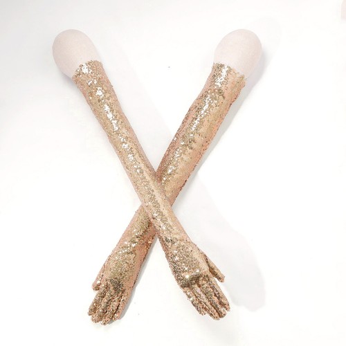 Guantes Largos Para Mujer Aleta Elásticos Hasta el Codo Lentejuelas Guantes De Colección Ópera - Imagen 108 de 147