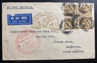 1932 Manchester England Graf Zeppelin LZ 127 Airmail Cover To Argentina — photo 2
