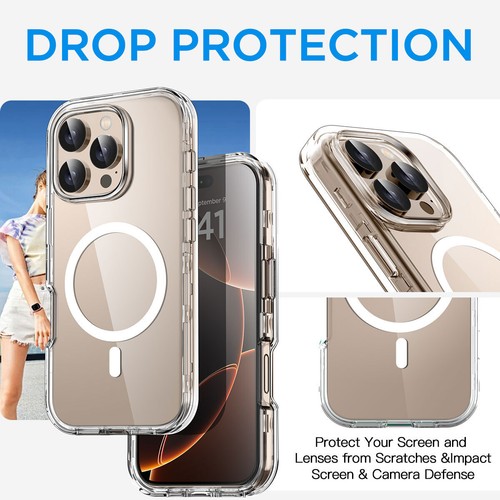 For iPhone 16 Pro Max/16 Plus/16 Pro/16 Case MagSafe Shockproof Heavy Duty Cover - Picture 3 of 20