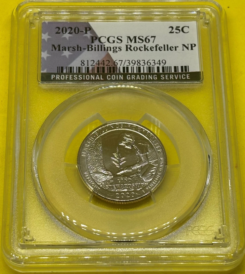 2020 P  Marsh-Billings Rockefeller NP  PCGS MS 67 Quarter - Image 4 of 4