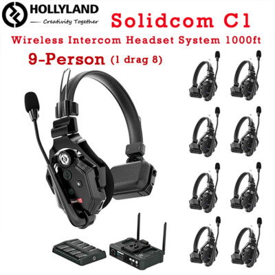 Hollyland Solidcom C1 9-Person Wireless Headset Intercom System wth Base Station