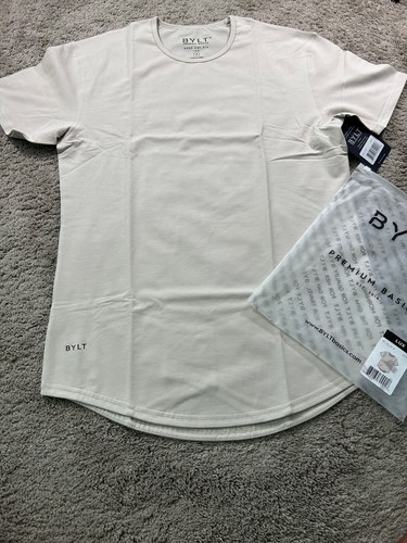 BYLT Basics Mens Medium Drop-Cut LUX Short Sleeve T- Shirt - 第 1/5 張圖片