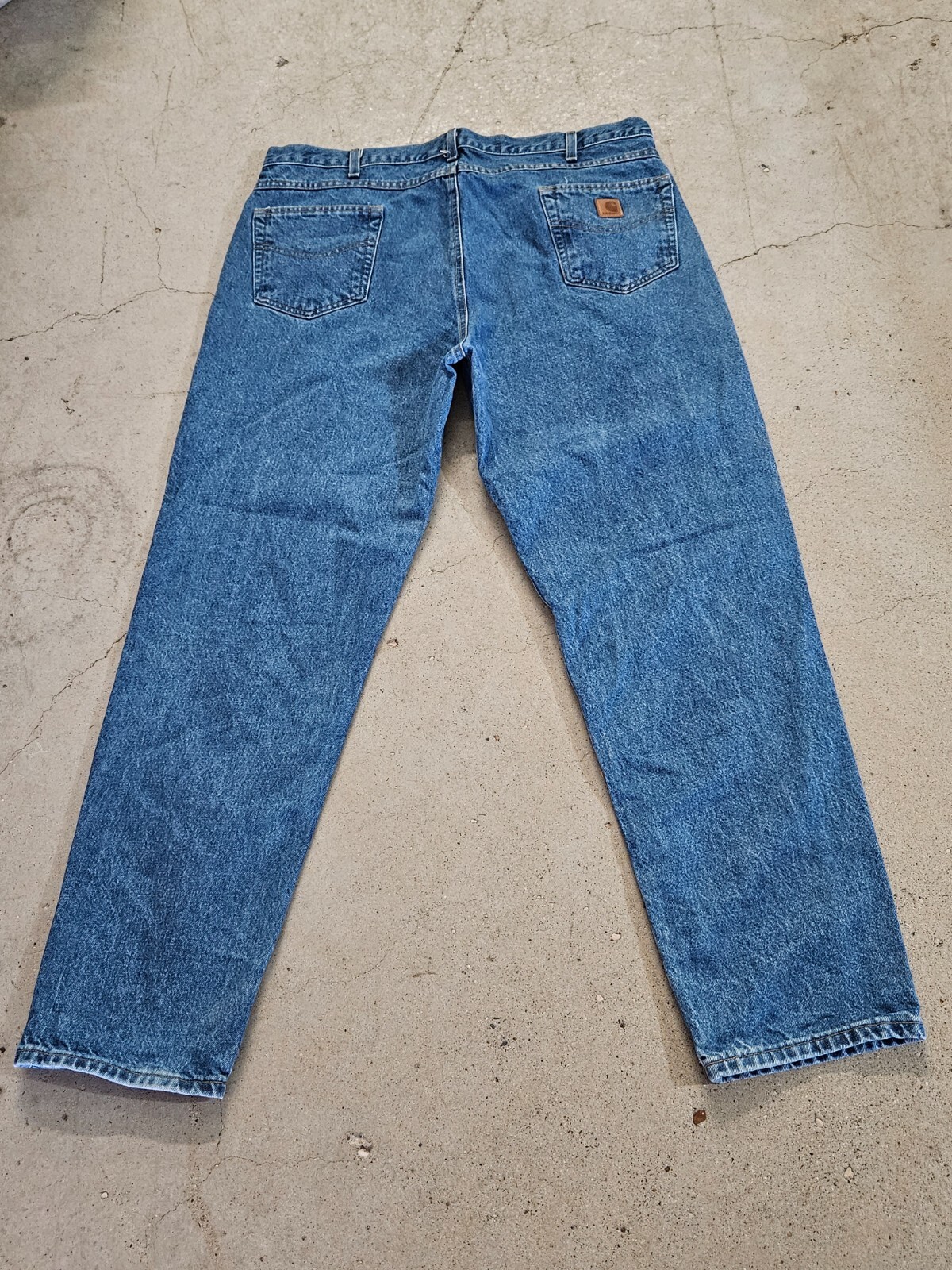 MENS 42 x 34 Carhartt B17 Denim Unlined Relaxed Fit Jeans Pants eBay