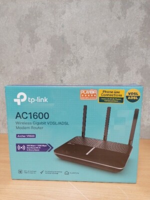 TP-LINK AC1600 WLAN Gigabit VDSL/ADSL Moderner Router - Schwarz - Nur Gerät