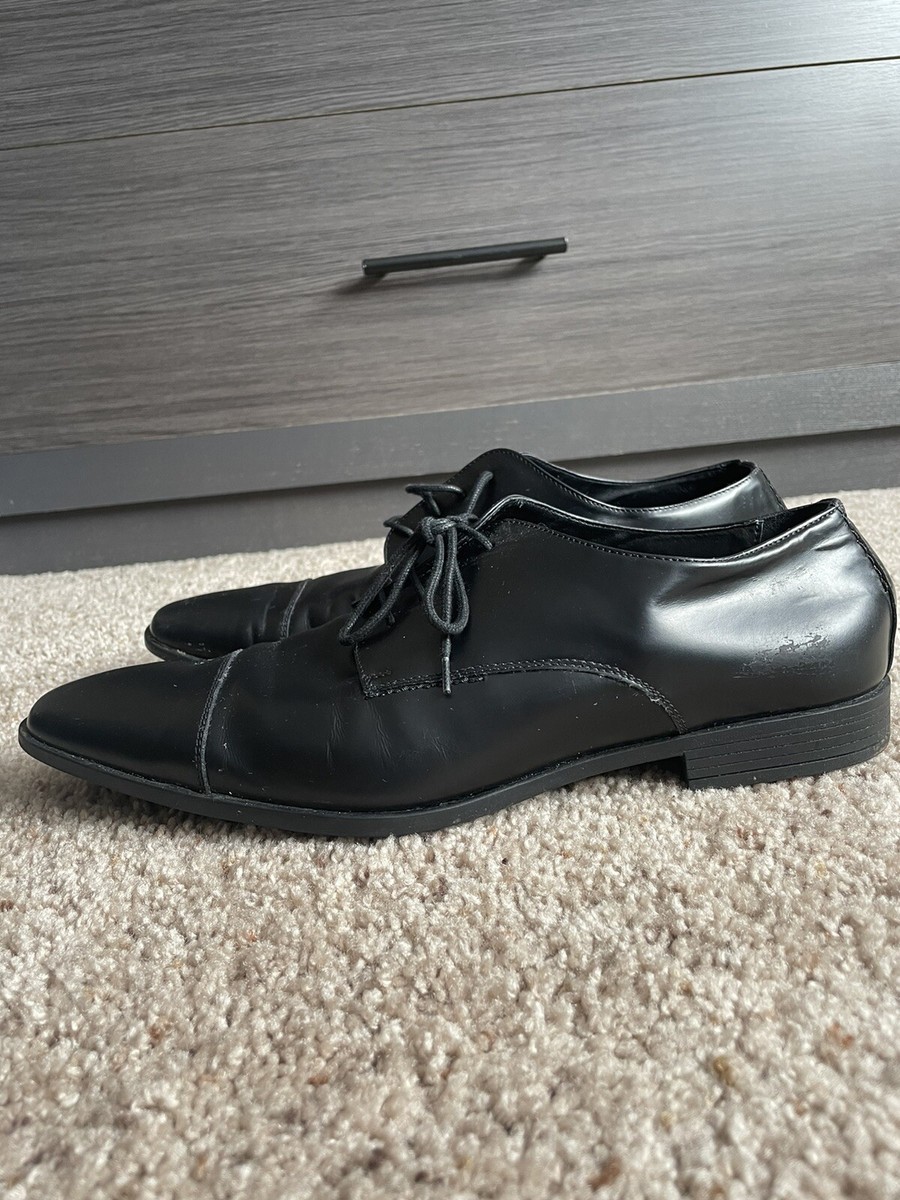 Black Leather Mens Dress Shoes Size 10.5 Rail Brand | eBay display picture 2